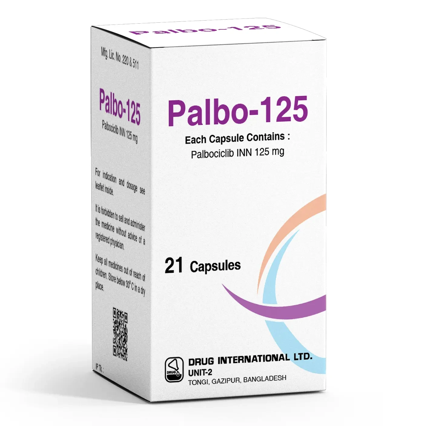 Pack Image: Palbo 125 mg Capsule (1 x 21)