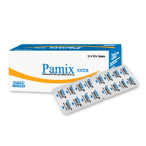 Pack Image: Pamix Extra 500 mg Tablet (20 x 10)
