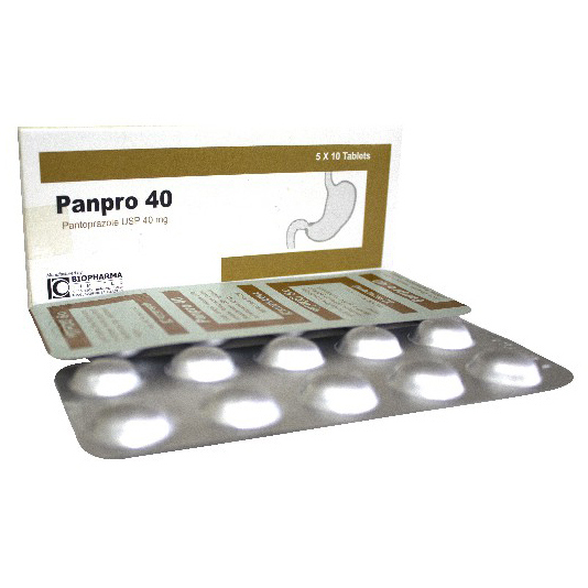 Pack Image: Panpro 40 mg Tablet (5 x 10)