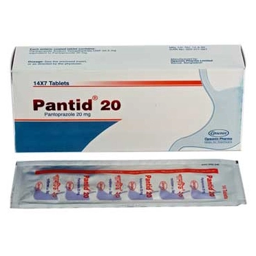 Pack Image: Pantid 20 mg Tablet (7 x 14)