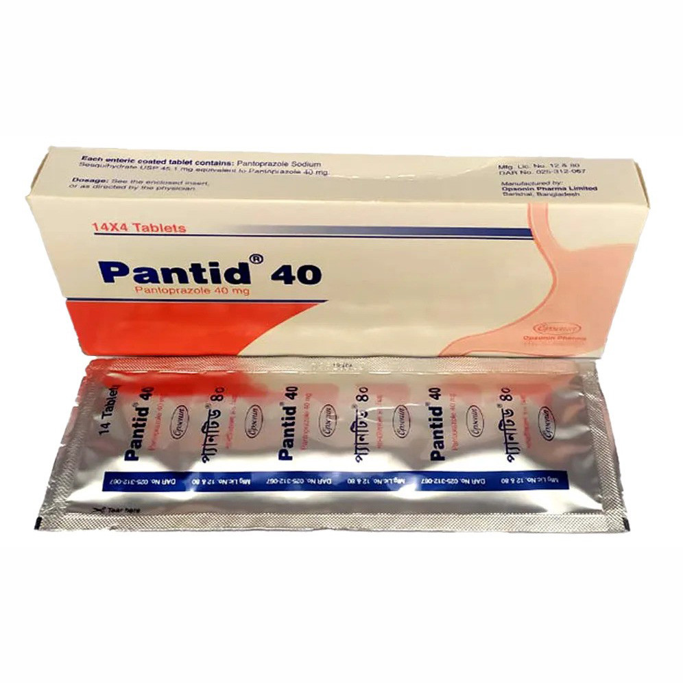 Pack Image: Pantid 40 mg Tablet (4 x 14)