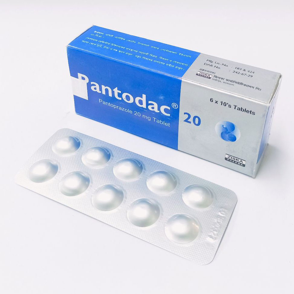Pack Image: Pantodac 20 mg Tablet (6 x 10)
