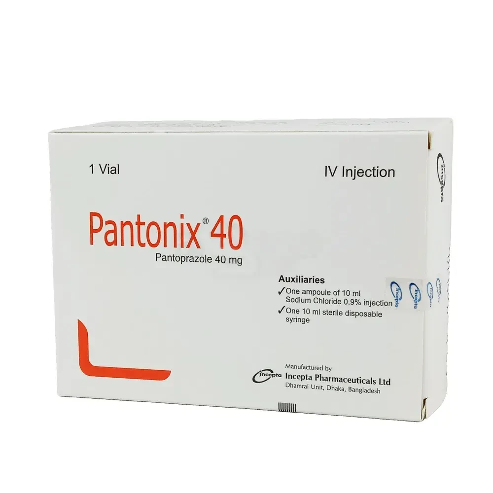 Pack Image: Pantonix 40 mg Injection (40 mg vial)