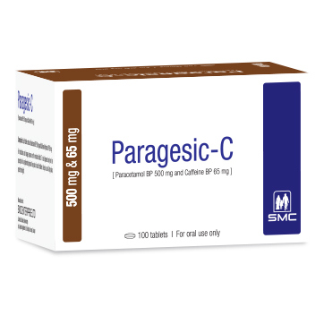 Pack Image: Paragesic-C 500 mg Tablet (10 x 10)