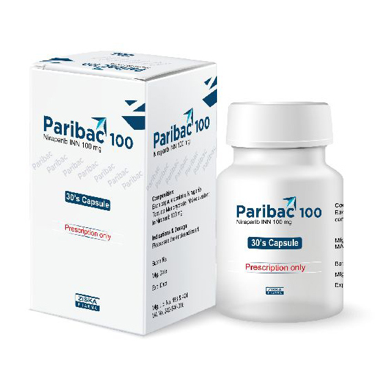 Pack Image: Paribac 100 mg Capsule