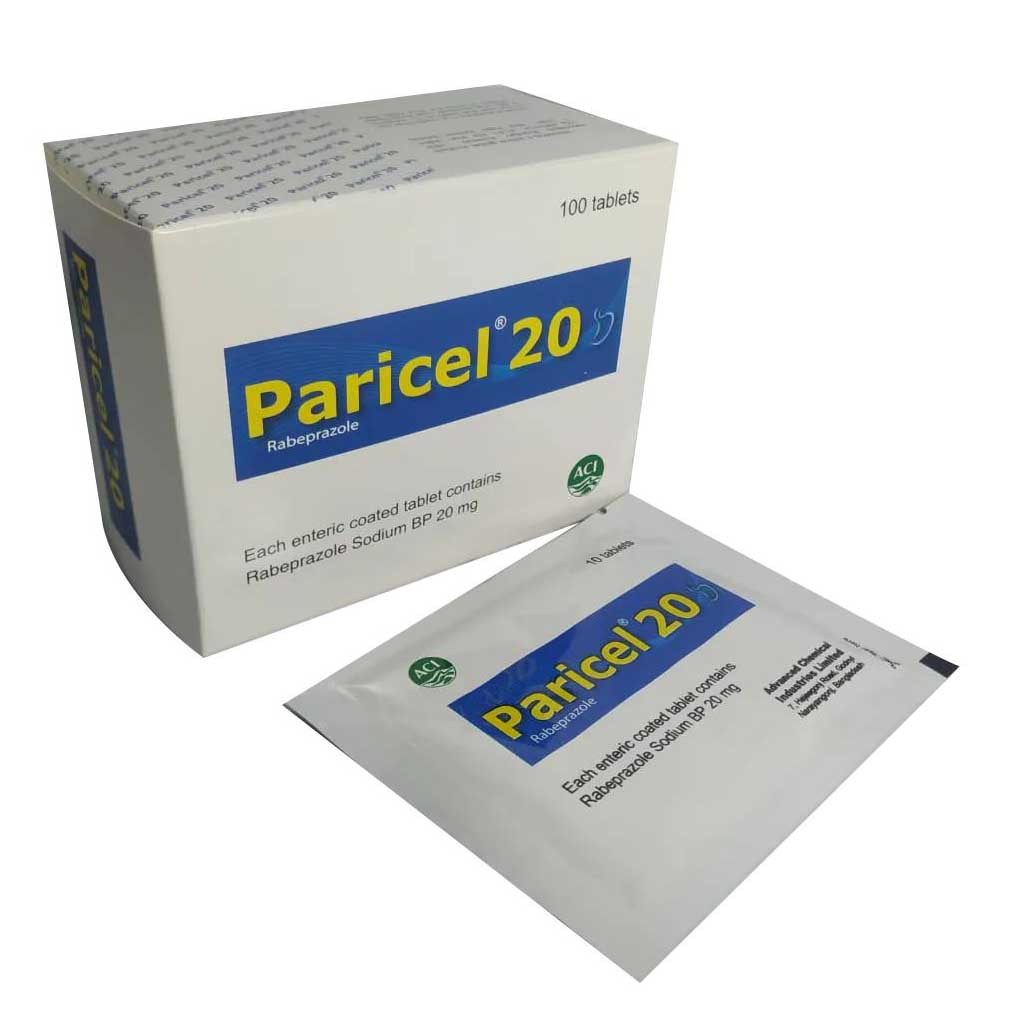 Pack Image: Paricel 20 mg Tablet (10 x 10)