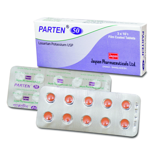 Pack Image: Parten 50 mg Tablet (3 x 10)