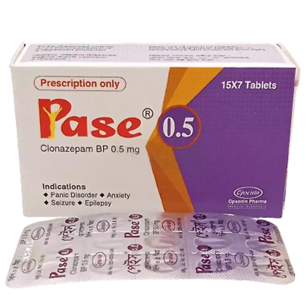 Pack Image: Pase 0.5 mg Tablet (7 x 15)