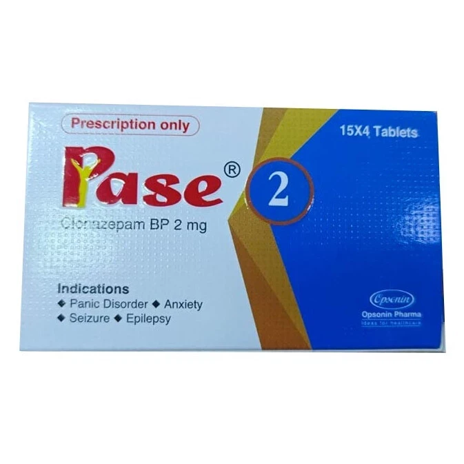 Pack Image: Pase 2 mg Tablet (4 x 15)