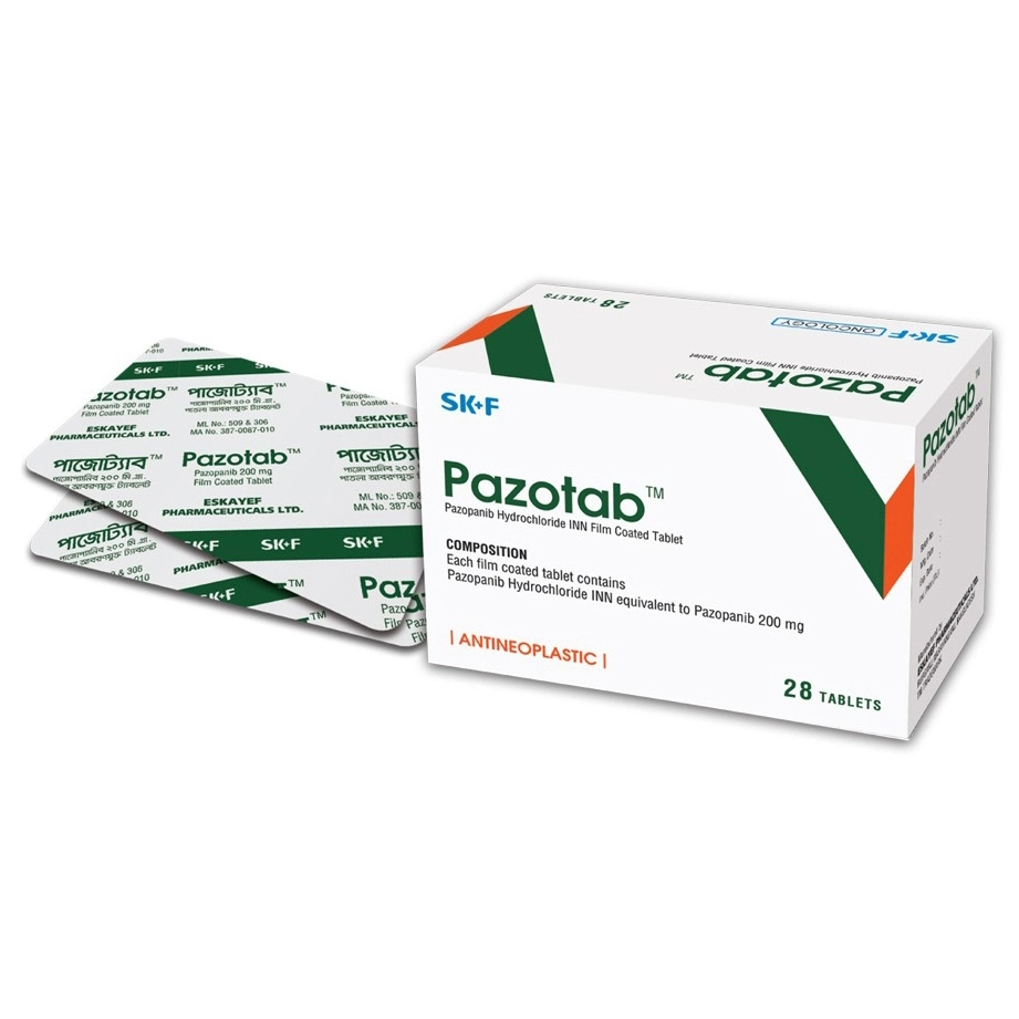 Pack Image: Pazotab 200 mg Tablet (4 x 7)
