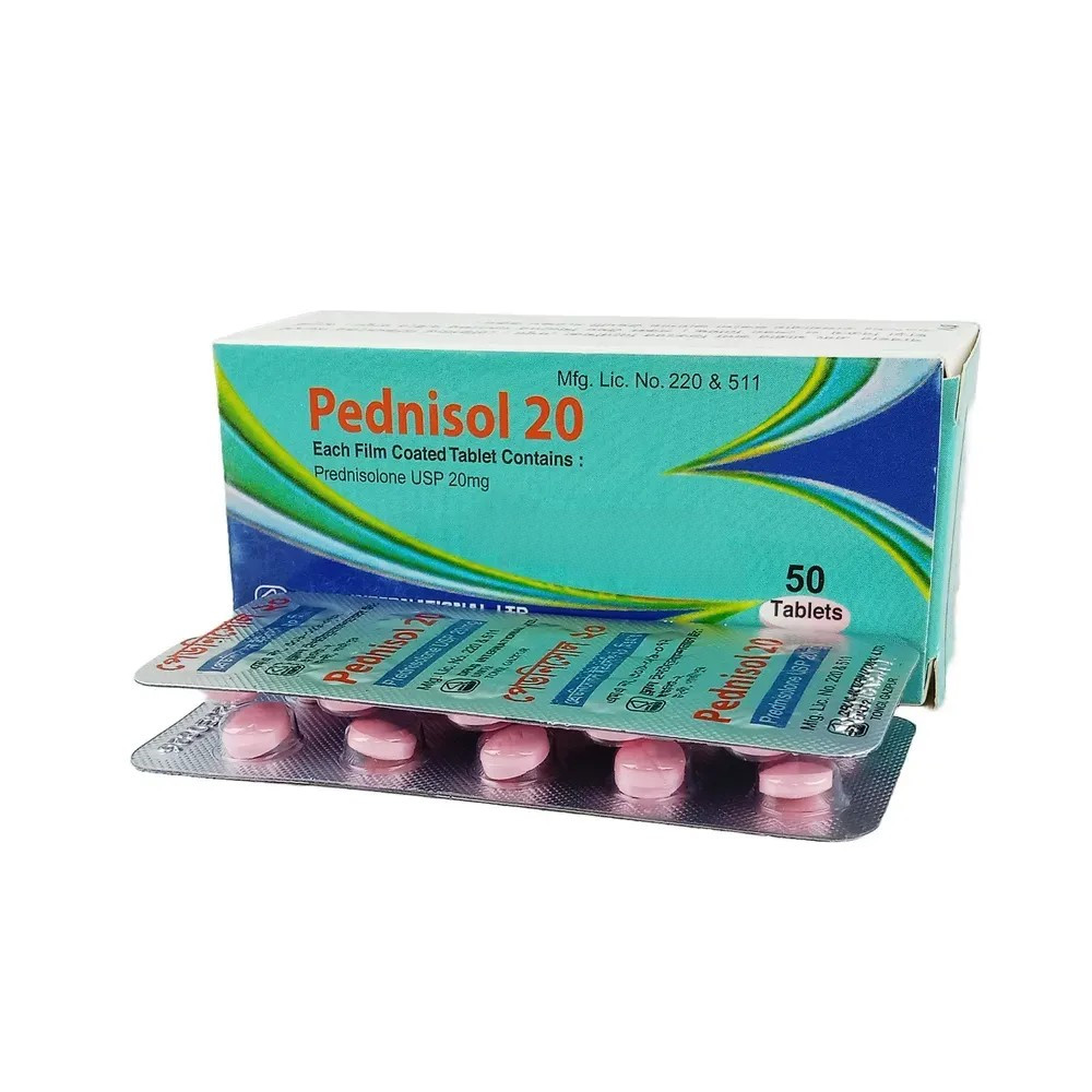Pack Image: Pednisol 20 mg Tablet (5 x 10)