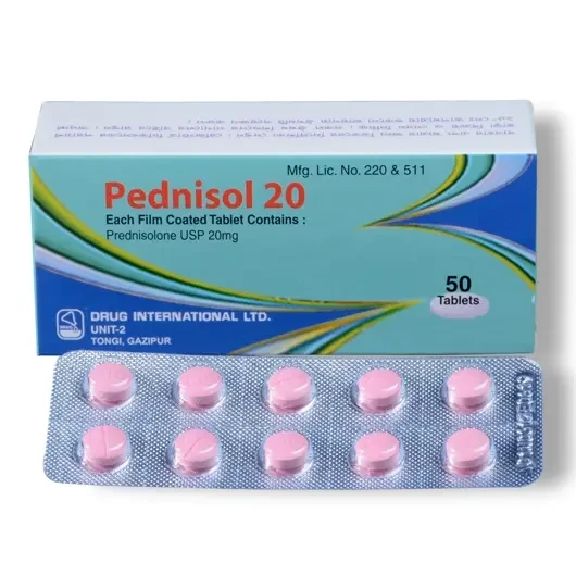 Pack Image: Pednisol 20 mg Tablet (5 x 10)