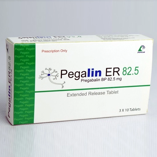 Pack Image: Pegalin ER 82.5 mg Tablet (3 x 10)