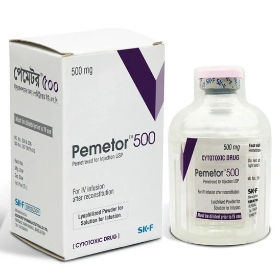 Pack Image: Pemetor 500 mg Injection (500 mg vial)