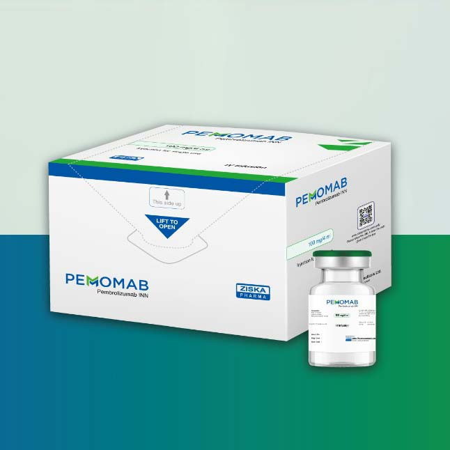 Pack Image: Pemomab 100 mg Injection (100 mg vial)