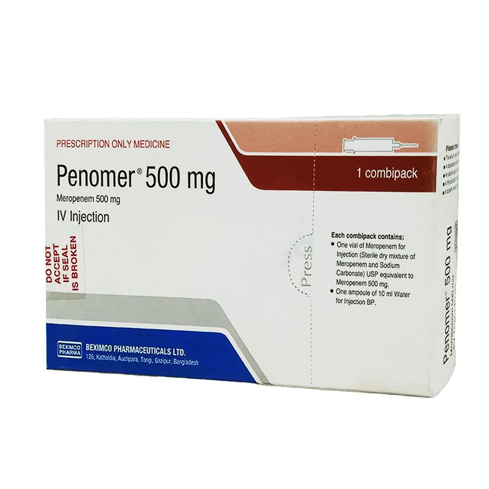 Pack Image: Penomer 500 mg Injection (500 mg vial)