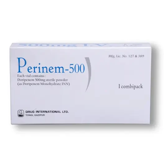 Pack Image: Perinem 500 mg Injection (500 mg vial)