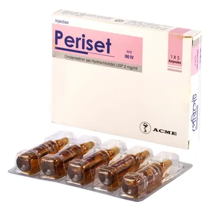 Pack Image: Periset 8 mg Injection (4 ml ampoule)