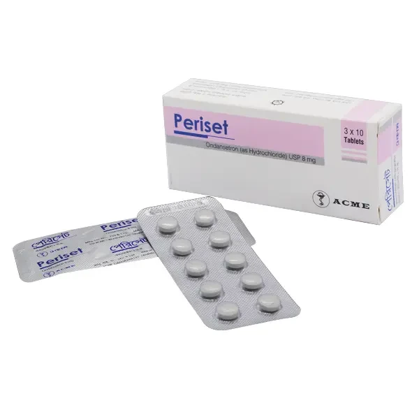 Pack Image: Periset 8 mg Tablet (3 x 10)