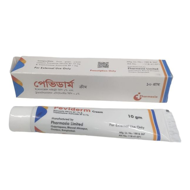 Pack Image: Peviderm 1% 0.1% Cream (10 gm tube)