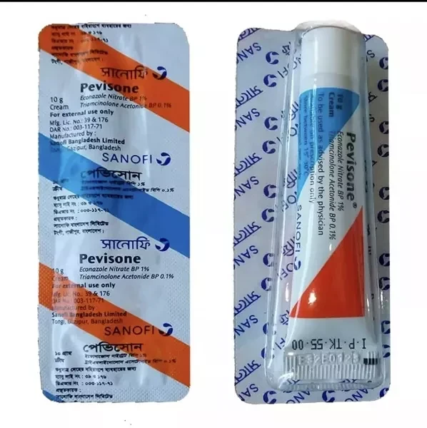 Pack Image: Pevisone 1% 0.1% Cream (10 gm tube)