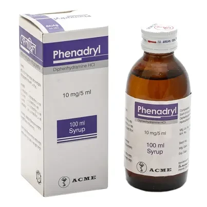 Pack Image: Phenadryl 10 mg Syrup (100 ml bottle)