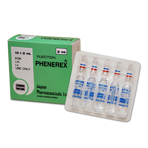 Pack Image: Phenerex 50 mg Injection (2 ml ampoule)