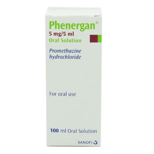 Pack Image: Phenergan 5 mg Oral Solution (125 ml bottle)