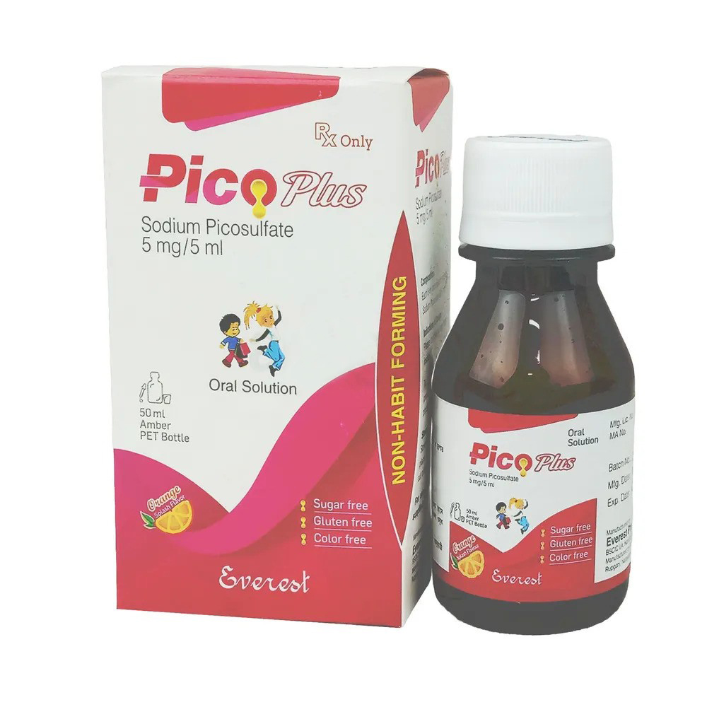 Pack Image: Pico Plus 5 mg Oral Solution (100 ml bottle)