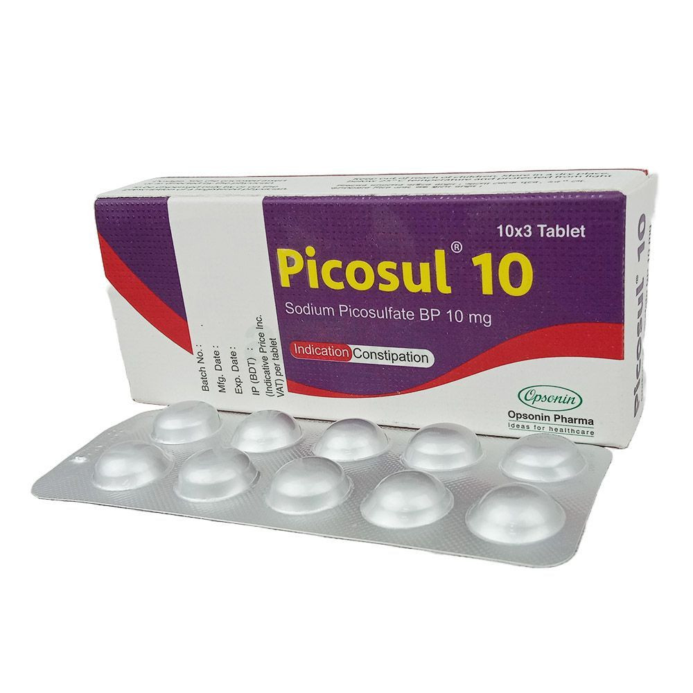 Pack Image: Picosul 10 mg Tablet (3 x 10)