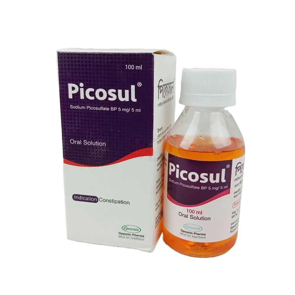 Pack Image: Picosul 5 mg Oral Solution (100 ml bottle)