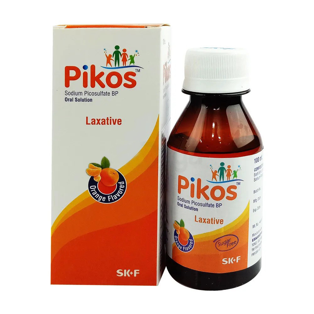 Pack Image: Pikos 5 mg Oral Solution (100 ml bottle)
