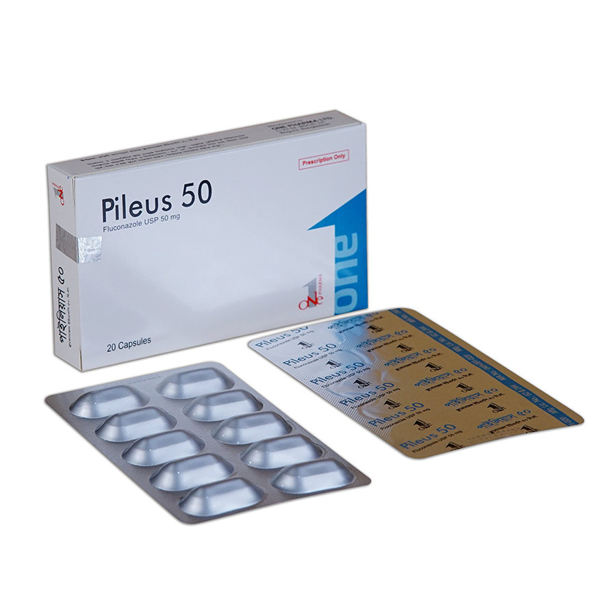 Pack Image: Pileus 50 mg Capsule (2 x 10)