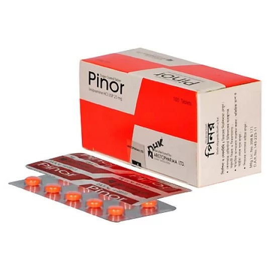Pack Image: Pinor 25 mg Tablet (10 x 10)