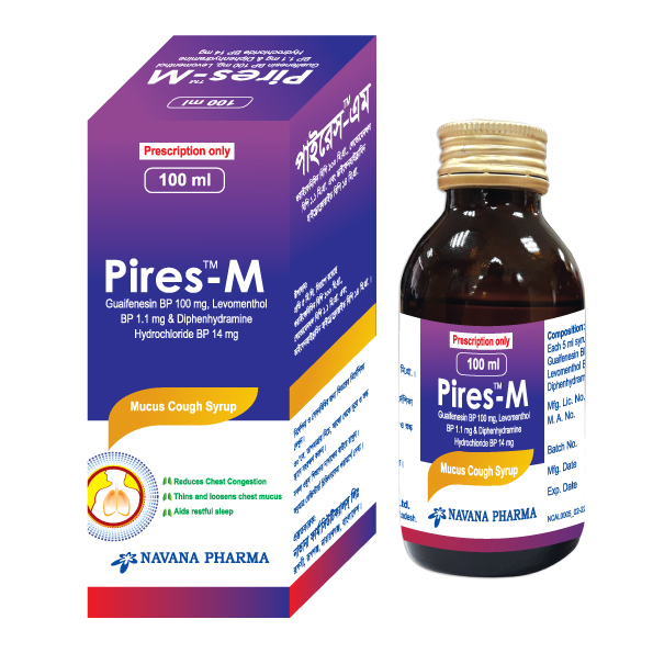 Pack Image: Pires-M (100 mg Syrup (100 ml bottle)