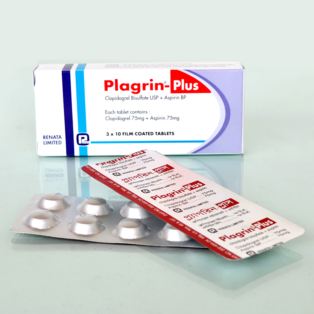 Pack Image: Plagrin Plus 75 mg Tablet (3 x 10)