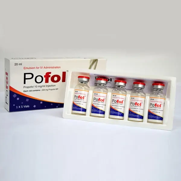 Pack Image: Pofol 200 mg Emulsion for infusion (200 mg vial)
