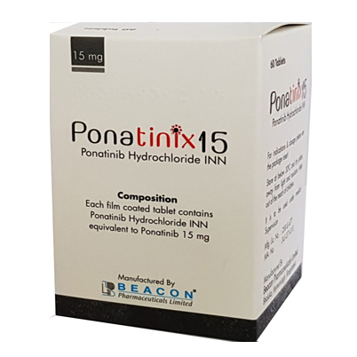 Pack Image: Ponatinix 15 mg Tablet (1 x 60)
