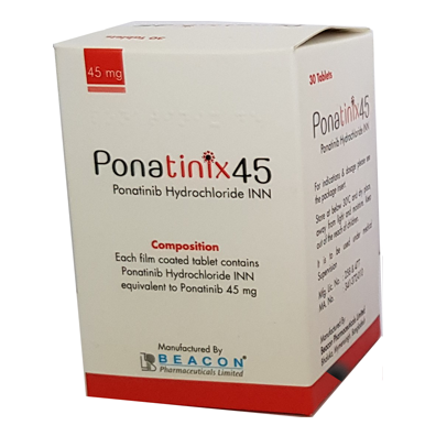 Pack Image: Ponatinix 45 mg Tablet (1 x 30)