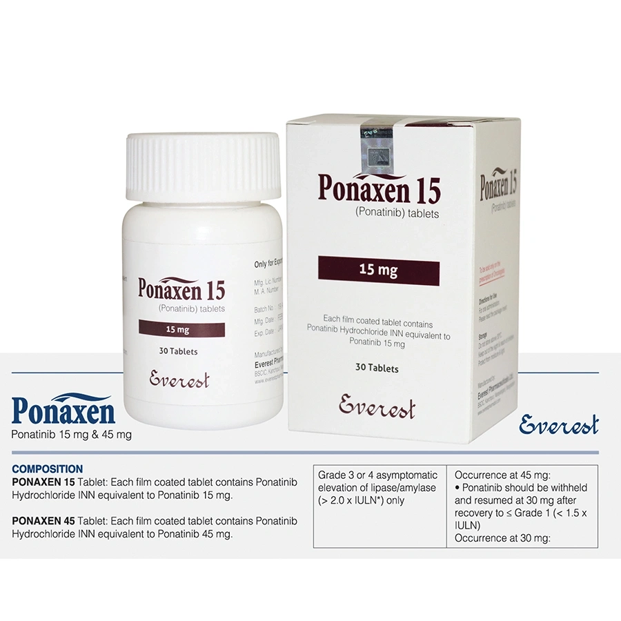 Pack Image: Ponaxen 15 mg Tablet (1 x 30)
