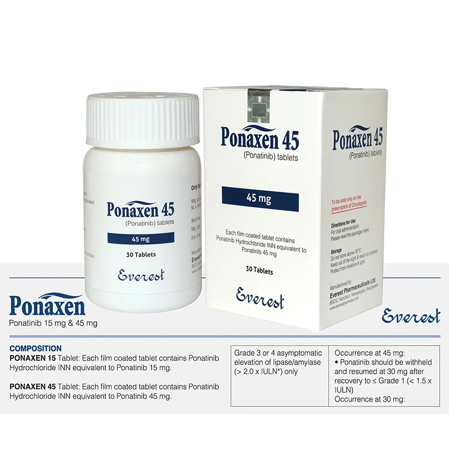Pack Image: Ponaxen 45 mg Tablet (1 x 30)