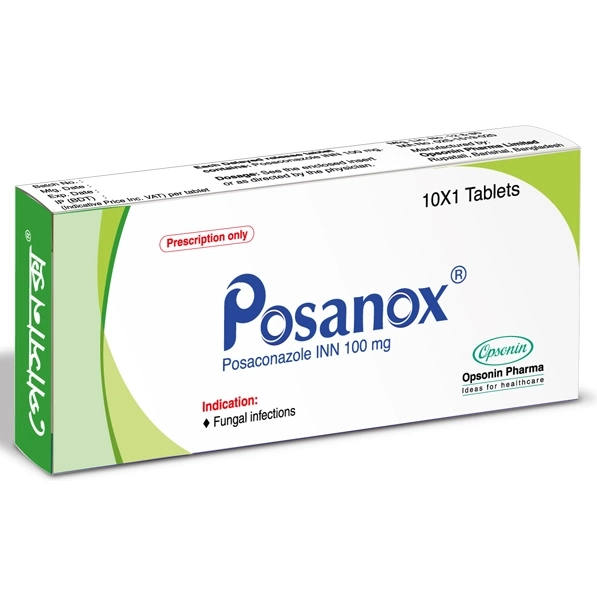Pack Image: Posanox 100 mg Tablet (1 x 10)