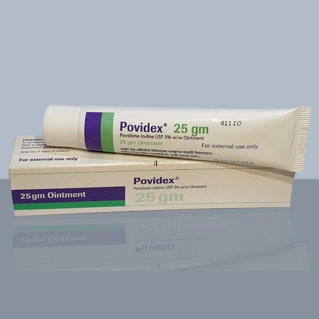 Pack Image: Povidex 5% w Ointment (25 gm tube)