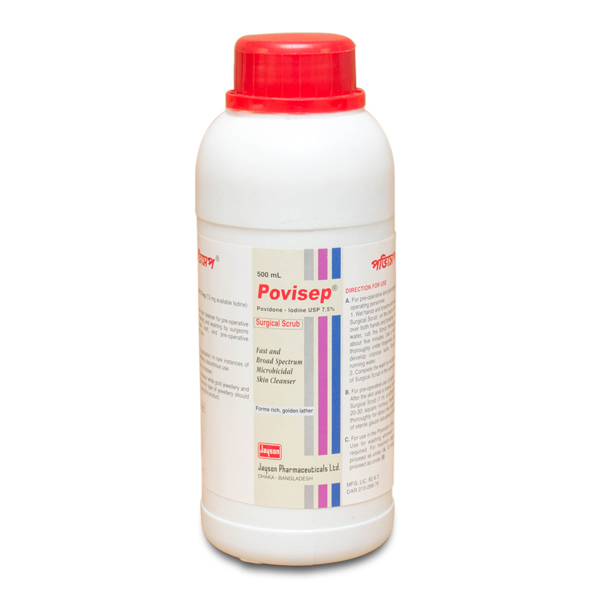 Pack Image: Povisep 7.5% w Surgical Scrub (500 ml bottle)