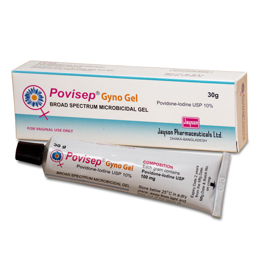 Pack Image: Povisep 10% w Vaginal Gel (30 gm tube)