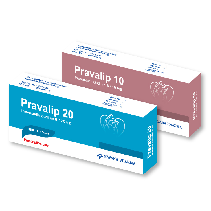 Pack Image: Pravalip 10 mg Tablet (3 x 10)