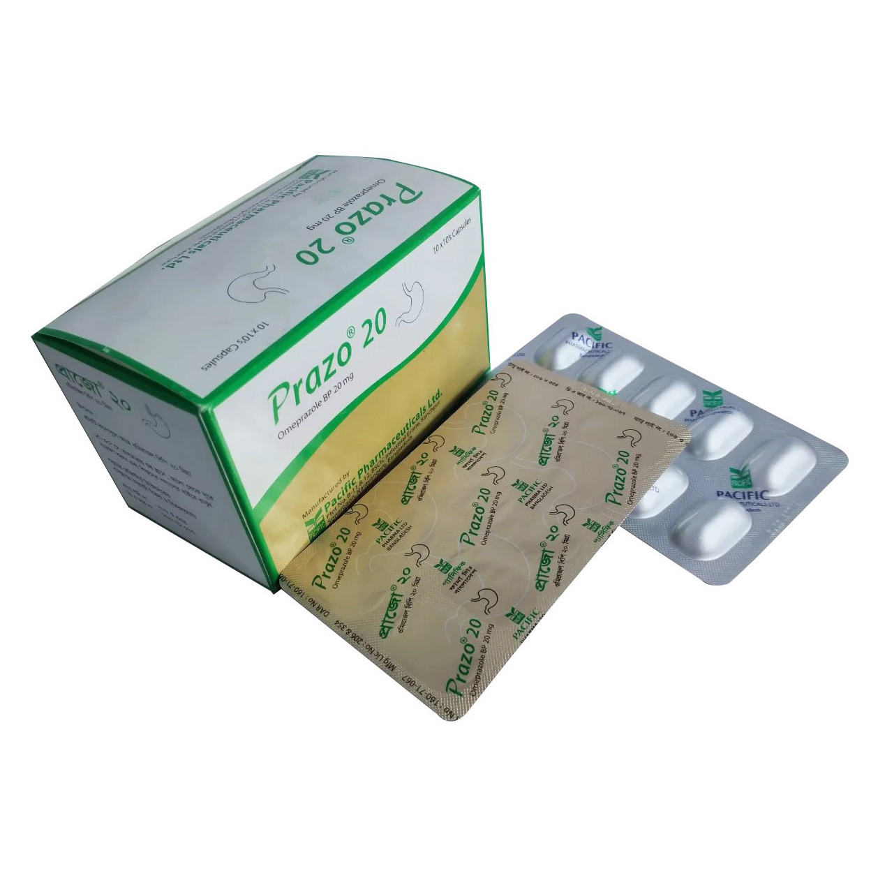 Pack Image: Prazo 20 mg Capsule (10 x 10)