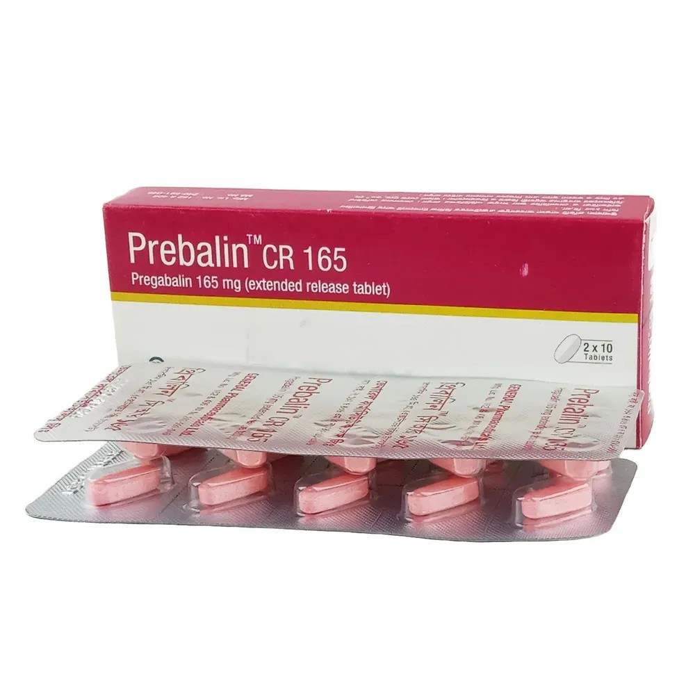Pack Image: Prebalin CR 165 mg Tablet (2 x 10)