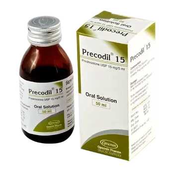 Pack Image: Precodil 15 mg Oral Solution (50 ml bottle)