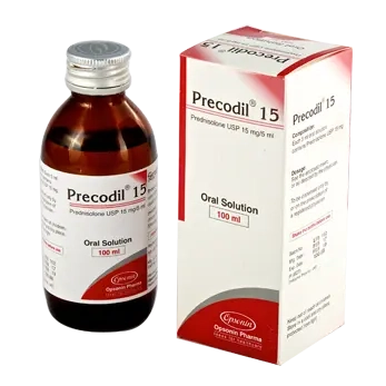 Pack Image: Precodil 15 mg Oral Solution (100 ml bottle)